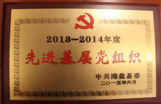 热烈祝贺我公司党支部荣获2013-2014年度先进下层党组织称呼
